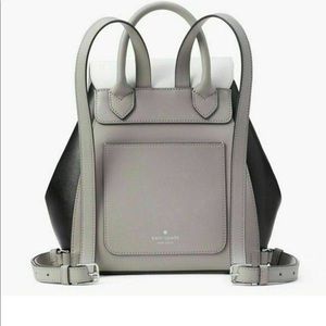 Black, white, and grey kate spade backpack purse